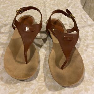 Ralph Lauren Brown Leather Sandals 9